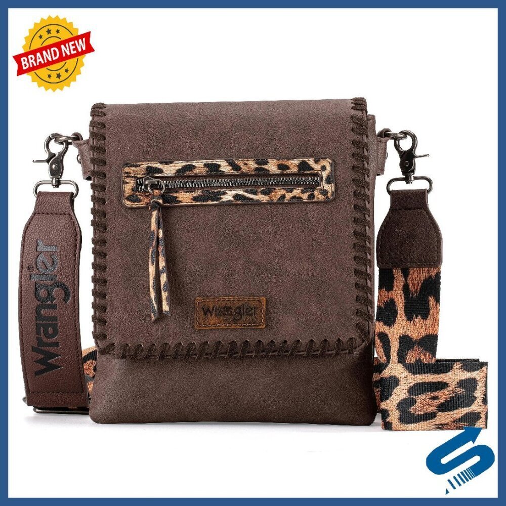 Hand Woven Crossbody Bag with Multiple Compartments, 8.8x10.2x2.5 inches